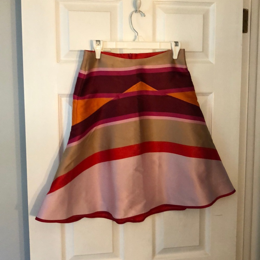 Ostwald helgason striped skirt in red multi stripe